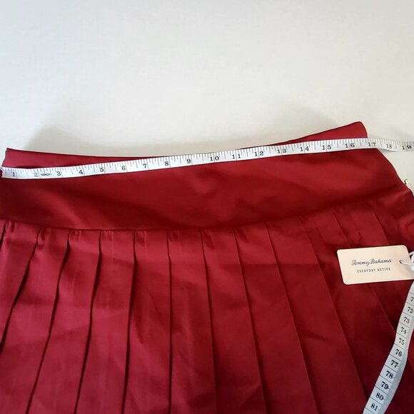 Tommy Bahama Everyday Active Red Pleated Skirt With Attached Shorts Size L - Picture 3 of 11